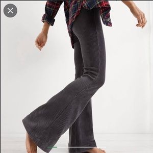 AE velvet flare pants